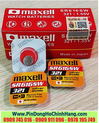 Pin 321; Pin đồng hồ Maxell SR616SW